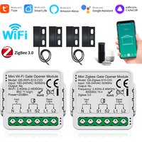 100-240V Tuya Zigbee/WiFi Switch Smart Garage Door Opener Controller Module Voice App Control Work with Alexa Google Assistant