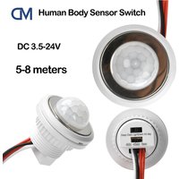 DC 3.5-24V Automatic Sensor Light Switch LED PIR Infrared Motion Sensor Detection Night Light Indoor Outdoor