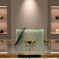 High-end Fur Rhinestone Clutch Dinner Bag Women's 2026 New Cross-border Fashion Chain Small Square Exquisite Crossbody Bag
