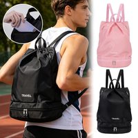 Dry Wet Separation Swim Bag Waterproof Gym Backpack with Shoe Compartment Fashion Yoga Sport Travel Storage Bag for Men Women