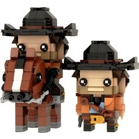 Gobricks MOC Red Dead Redemption Arthur Morgan Building Blocks Model Arthur Morgan Action Figures Bricks Assembly Toys Kids Gift