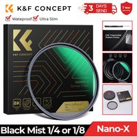 K&F CONCEPT Black Diffusion 1/4 1/8 Camera Lens Mist Filter Kits Multi-layer Coatings for Nano-X Series 49mm 58mm 62mm 67mm 82mm
