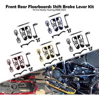 Motorcycle Floorboards Driver Passenger Footrest Shifter Lever Brake Arm Kit For Harley Touring Road Electra Street Glide 08-25