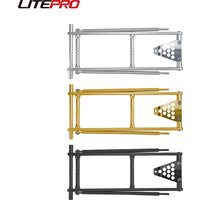 Litepro Foldable Rear Cargo Rack For Brompton Bicycle Portable Luggage Carrier Shelf Aluminum Alloy Tail Shelf Holder