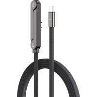Fast Charging 240W PD Foldable Phone Holder Data Cable For iPhone 15 16 Plus 17 Pro Max Air Samsung Xiaomi OnePlus Huawei Honor