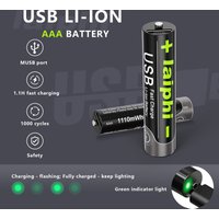 AAA new large capacity 1110mWh rechargeable lithium ion battery AA A 1.5V USB fast charging lithium ion battery