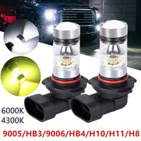 LED Fog Light Bulbs 9005/9006/H11 - 6000K White And 4300K Yellow - Compatible with 12-24V Vehicles - 1000-1200 Lumens