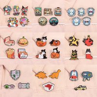 2-5pcs/set Picasso Art Painting Enamel Pins Christmas Cat Animated Movies Characters Brooch Lapel Badge Jewelry Gift for Friends