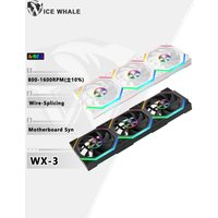 AliExpress ICE Whale WX-3 Wire-Splicing PC Case Cooling Fan 3PIN ARGB Mirror Cycle Light Effect 800-1600RPM PWM Water Cooling Cooler Fan