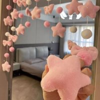 7/9 Strings Valentine's Day String Tassel Door Curtain, Pink Bow & Star for Bedroom Door, Romantic Hanging Decor & Gift for Her