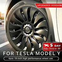 4 Stück Radkappen für Tesla Model Y 19 Zoll Performance, Ersatz-Radkappen, Vollfelgenabdeckung, Zubehör, Radkappen 2023 2024
