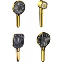 Upgraded Gold Big Panel Large Flow Shower Head Multi Function Adjustable Shower Head High-pressure Water-saving Handheld Shower