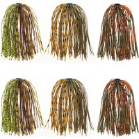 12Pcs Silicone Skirts Fishing Lure for Fishing Jig heads hooks Spinnerbait Buzzbait Bass Trout Fly Tying fishing Accessories