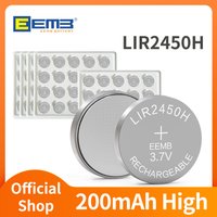 EEMB 4/10/50/100PCS LIR2450H high-capacity 200mAh lithium battery 2450 3.7V rechargeable lithium-ion button battery