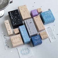 Creative Cute Lucky Star Stamps for Scrapbooking And Crafting DIY Wood Seal Paper Card Decorations Journal Craft Supplies