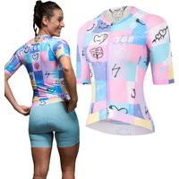 AliExpress X-TIGER Women's Cycling Jersey Summer Riding Short Sleeve Graffiti Style Moisture Wicking Anti-Pilling Bike Jersey Women 2026