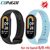 Bracelet for Mi band 8 Strap Silicone Straps For Xiaomi Mi Band 8 NFC Replacement Wristband for Miband 8 Smartwatch Accessories