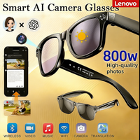 Lenovo ChatGpt4.0 8K Smart AI Glasses With 880w Camera Touch Sport Bluetooth Sunglasses Calling Music Player For Men Women Gift