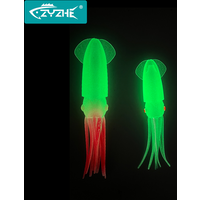ZYZHE 2pcs Luminous Squid Soft Bait 12/15cm Sea Fishing Lure Artificial Fakebait Ocean Boat Fishing Softbait Octopus Bait