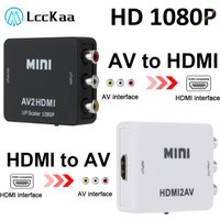 HDMI-compatible to AV RCA Adapter AV to HDMI Converter RCA AV/CVSB L/R Video Composite AV Scaler Converter For PC HDTV Projector