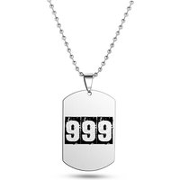 Hip Hop Rapper Wrld 999 Necklace Jewelry Stainless Steel Pendant Tag Necklaces Fans Fashion Jewelry Gifts