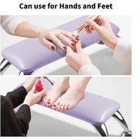 Detachable Microfiber Leather Manicure Hand Rest Professional Soft Nail Arm Rest Pillow with Nail Accessories for Nail Salon Tec
