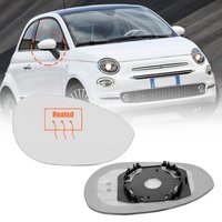 1Pair For Fiat 500 500c 2007-2023 Wing Mirror Glass Pair Left & Right Hand Door Side Heated Exterior Parts Automobiles