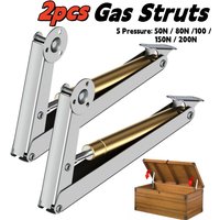 2Pcs Heavy Duty Gas Struts,60N-200N Soft Close Lid Support Hinges,Lid Stay,Gas Shocks Springs, Auto Slow Lowering Lid Lifters