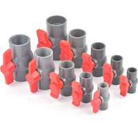 20/25/32/40/50mm Thread and Socket Type Pipe PVC Valve Agriculture Garden Irrigation Fittings 1Pc