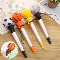 Creative Funny Ballpoint Pen Football Bounce Pens Fun Decompression Pens Kid Gifts Stationery School Office Student Supply