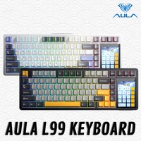 Aula L99 Tri-Mode Wireless Keyboard Touch Screen Hot Swap RGB PBT Gasket Creamy Custom Mechanical Gaming Keyboard for Office PC