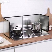 1 Cooking Splash Guard, Stainless Steel Oil Splash Guard, Suitable for Stoves, Foldable Kitchen Splash Guard