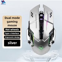 MINGCVIL Rechargeable Wireless Mouse Gaming Computer Bluetooth Mouse USB Mechanical E-Sports Backlight PC Mouse For Computer