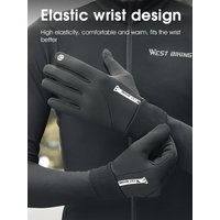 AliExpress West Biking WEST BIKING Winter Full Finger Cycling Gloves Touch Screen Fleece Thermal Windproof Warm MTB Road Bike Sports Gear Accessories