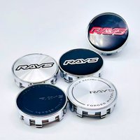 4pcs 54mm VOLK RACING Wheel Center Hub Rim Cap with RAYS Emblem Badge - Styling Cover, Sticker & Decals for Car Accessories