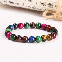 6/8/10MM Trendy Colorful Tiger Eye Beads Bracelets For Women Natural Stone Bracelets Men Reiki Healing Braslet Energy Jewelry