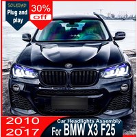 Car LED Headlight For BMW X3 F25 LED Headlight Projector Lens 2010-2017 X4 F26 Head Lamp Front DRL Signal Auto Accessories