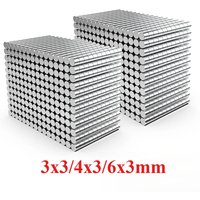 3x3/4x3/6x3mm Fridge Magnets Super Strong Mini Neodymium Magnets Perfect for Home, Office, Kitchen, and DIY Projects and Crafts