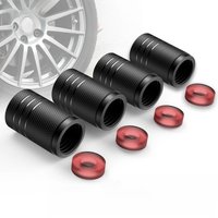 4Pcs Cap Aluminum Tire Wheel Stem Air Valve Cap Car Universal Accessories Car Tire Valve Stems Cap Knurling Style Tire Valve
