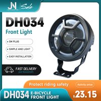 AliExpress NONE 36V/48V Electric Bicycle DH034 Front Headlights 4W 3pin SM Plug for Electric Bicycle Scooter High Performance Accessories