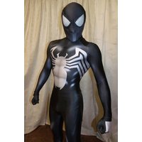 Halloween Adults Black Costume Venom Symbiote 2 Spider SuperHero Cosplay Zentai Men Male Bodysuit Man Party JumpSuit image 4