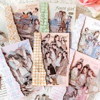 30Pcs Life Tidbits Series PET Stickers Vintage Fashion Girl DIY Scrapbooking Journal Decorative Collage Material Stickers