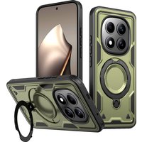 For Xiaomi Redmi Note 15 Pro 4G Plus 5G Case Armor Shockproof 360° Rotating Magnetic Metal Holder TPU Frame Plastic Phone Cover