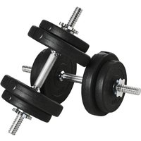 PINGGO 20KG Adjustable Weights Dumbbells Set, Dumbbell Hand Weights for Home Office Gym Body Fitness Lifting Training, Black