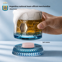 Official Argentina National Football Team Glass Cup, Afa Fan Merchandise, Beer Mug, Game Viewing Companion, Perfect Gift