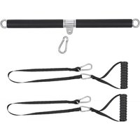 Straight Rod with Bearing Ring High Lower Rod Fitness Equipment Accessories Weight Training Rod Handle Grip Puller Elastic Band