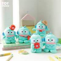Sanrio Plushie Hangyodon Stuffed Plush Keychain Pendant Cartoon Doll Toys Soft PP Cotton Kawaii Bag Keyring Gifts For Girls Kids
