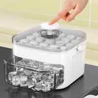 50-Cube Ice Maker with Easy Press Cap with Easy-press Lid Large Capacity Household Ice Storage Ice Box Food-grade Reusable