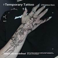 Temporary Tattoos American Skeleton Goth Herbal Juice Tattoo Stickers Fake Tatto Ive Sticker Wholesale Art Semi Permanent Tattoo