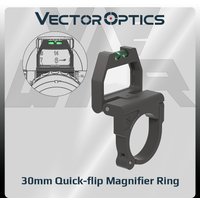 Vector Optics Quick-Flip Turret Mark Magnifier Mount Ring with Level Bubble for Scope
